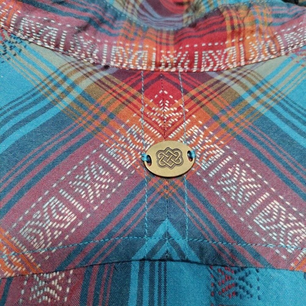 Sherpa Adventure Gear Wool and Tencel Plaid Hiking Cowgirl Button Down Shirt S - Picture 10 of 13